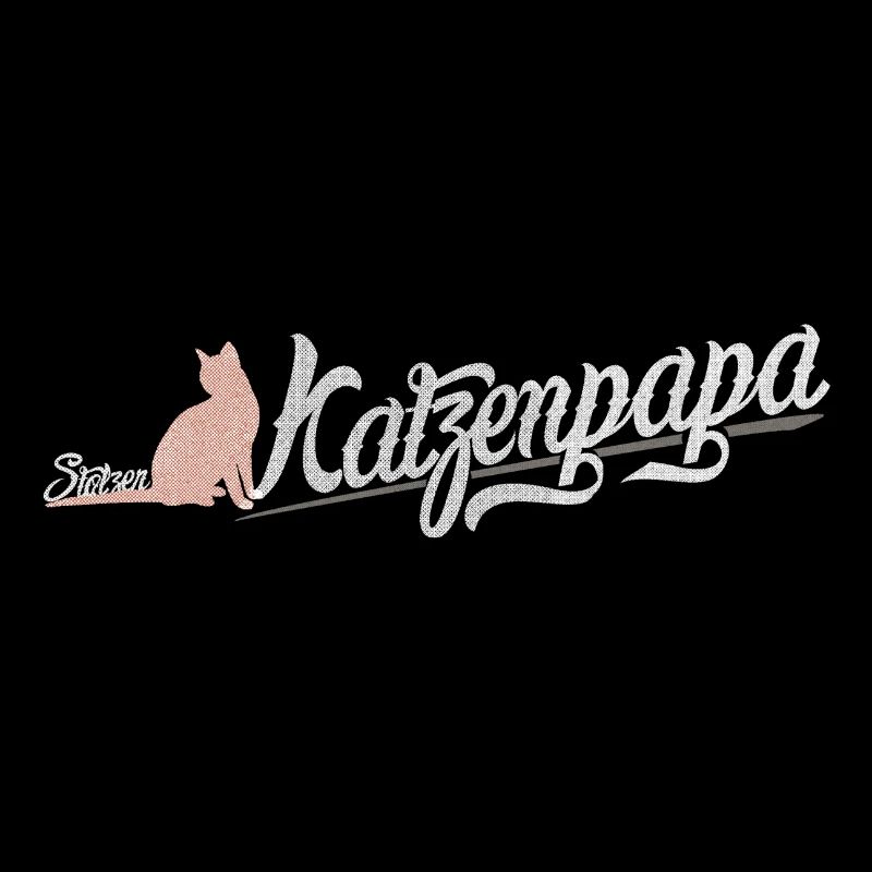 Stolz Katzenpapa Männershirt Geschenkidee