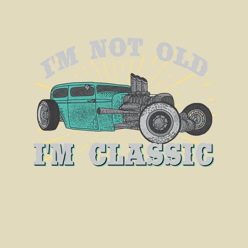 Oldtimer Auto Hotrod Opa Spruch Geschenk