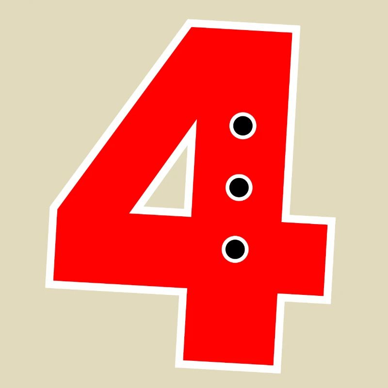 Nummer 4 Rot