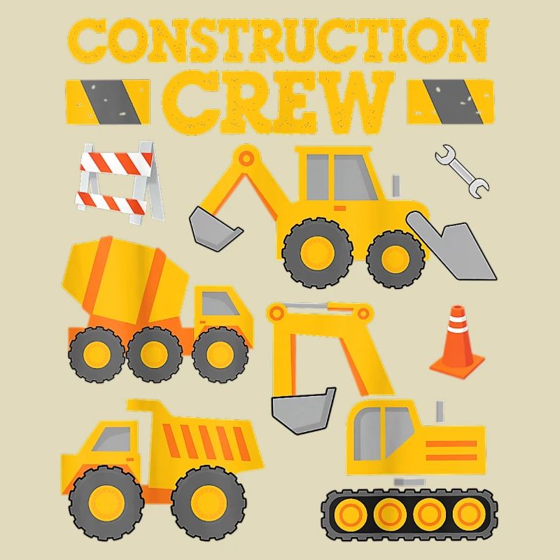 Construction Crew Worker Excavator Equipment Gift