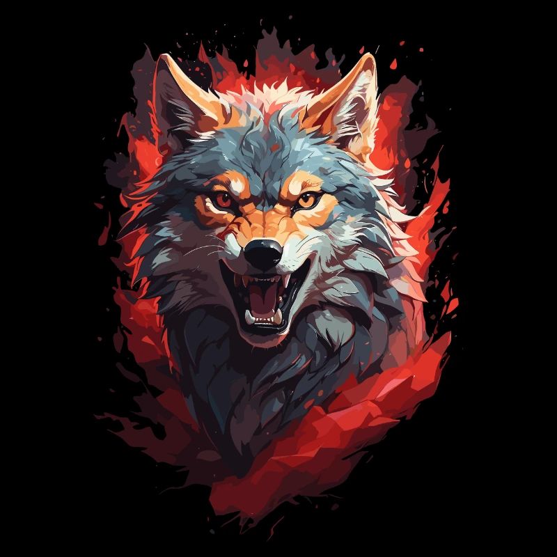 dark wolf mystical aura