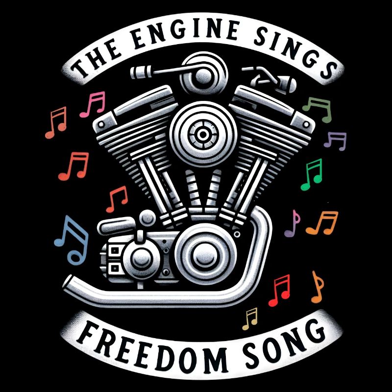 Der Motor singt das Freiheitslied Motorrad