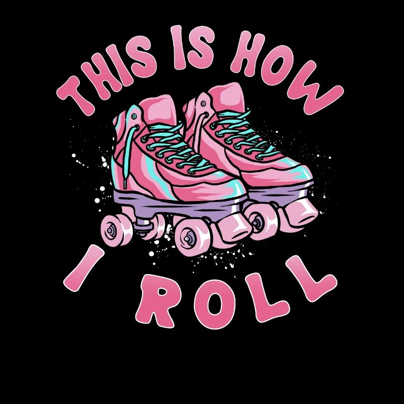 Roller Skating, Rollschuh Motiv, Mädchen, Kinder