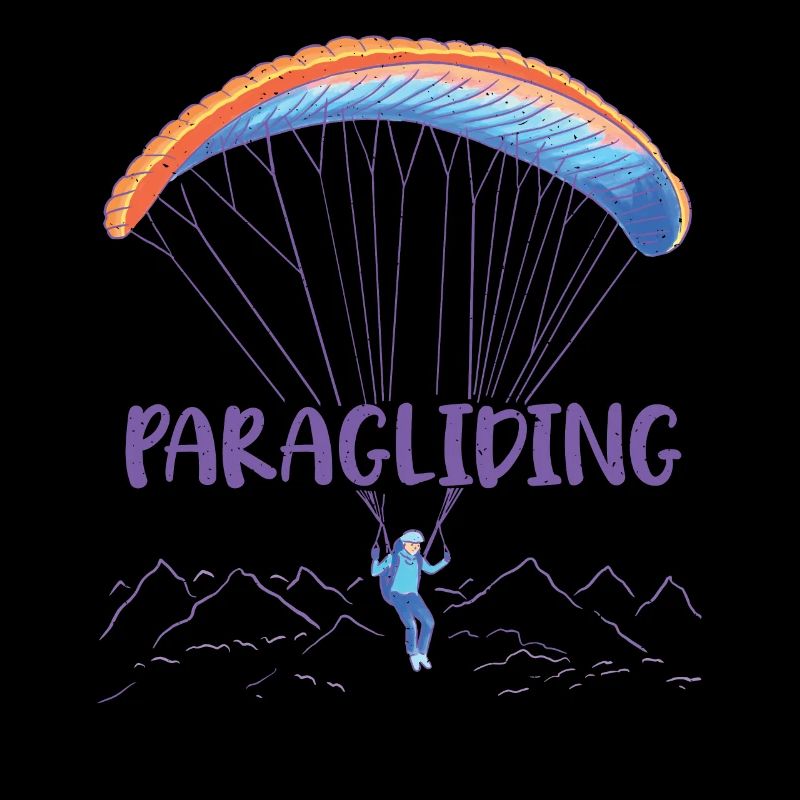 Paraglider text on parachute with