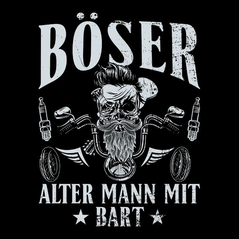 Böser alter Mann mit Bart