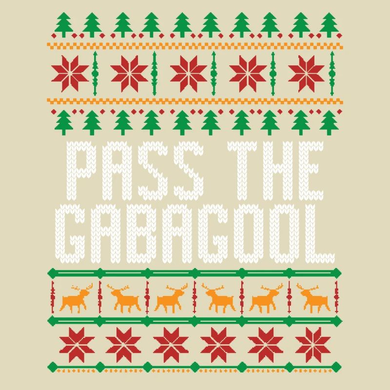 Übergeben Sie den Gabagool-Weihnachtspullover Gaba