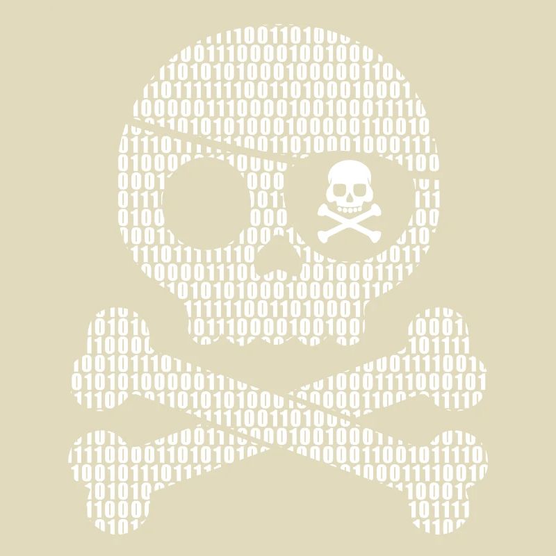 Digital Pirate Binary Code | Digital skull