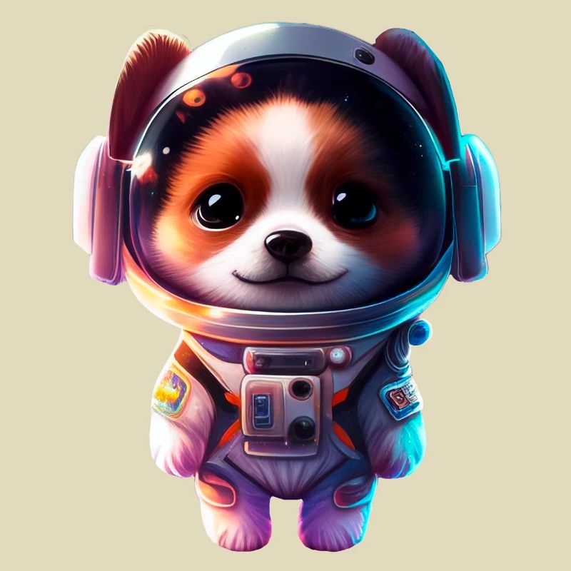 mignon Korgi dans une combinaison spatiale