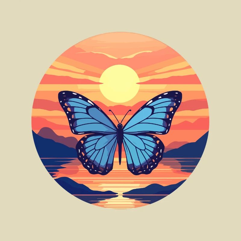 Morpho Papillon Bleu