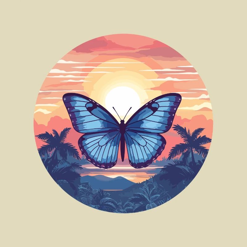 Morpho Papillon Bleu