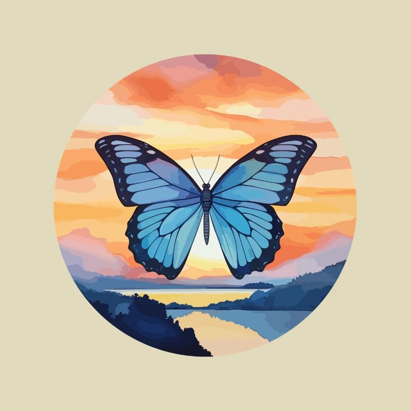 Blauer Morpho-Schmetterling