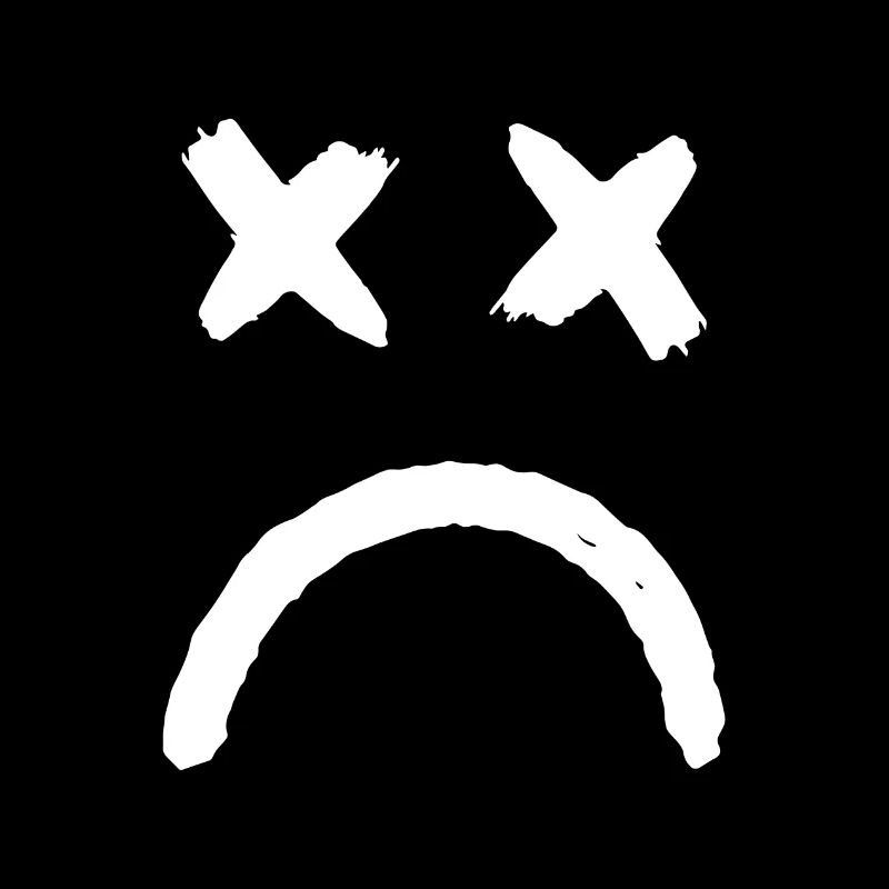 Smiley Yeux croisés Smiley triste