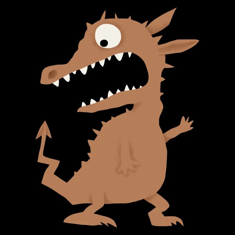 erschrockener Drache