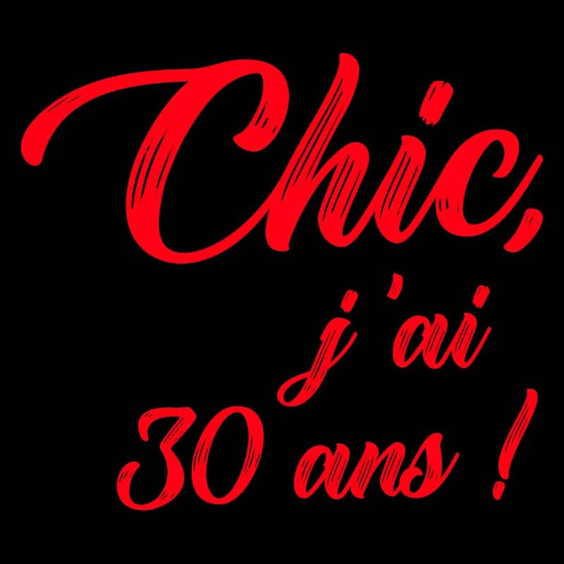 anniversaire chic j'ai 30 ans ! rouge