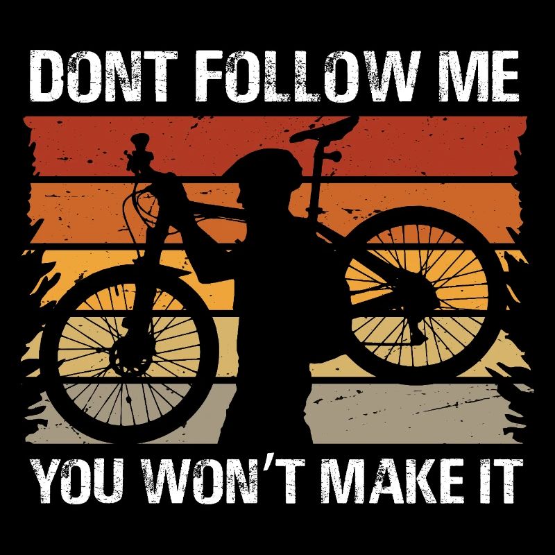 Bold Cyclist Silhouette Design