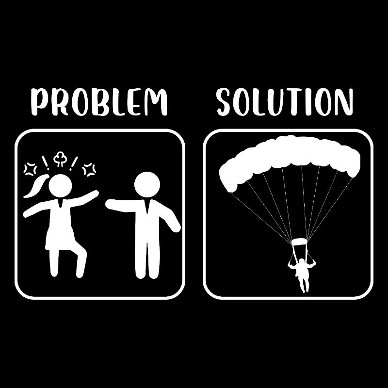 Problem Solution Wife Husband Parachute Skydiving