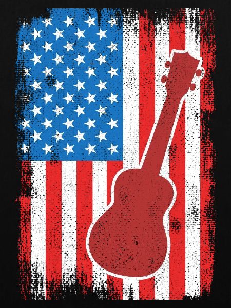 4. Juli USA Ukulele