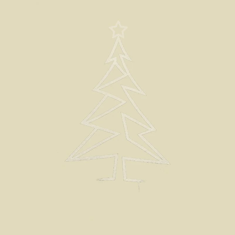 Urban Christmas Tree – Angular One-Line-Art Design