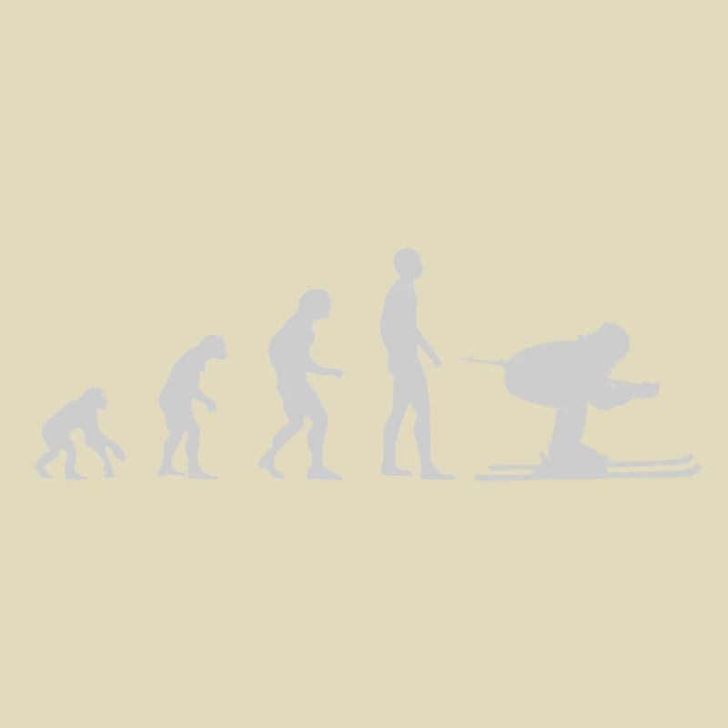 Evolution Skifahrer - Geschenkidee