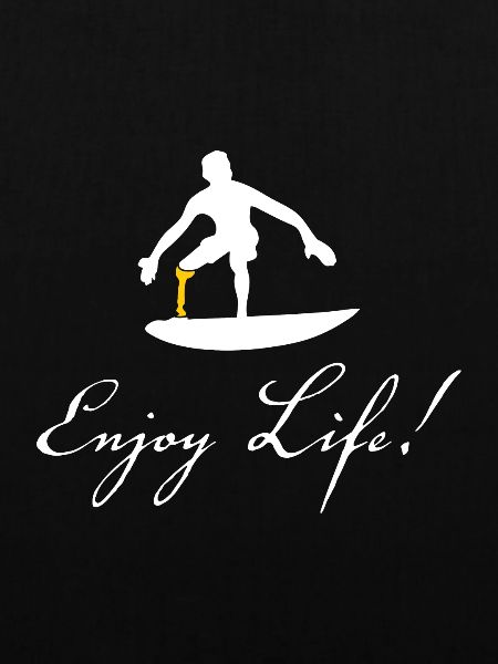 Surfer mit Prothese
