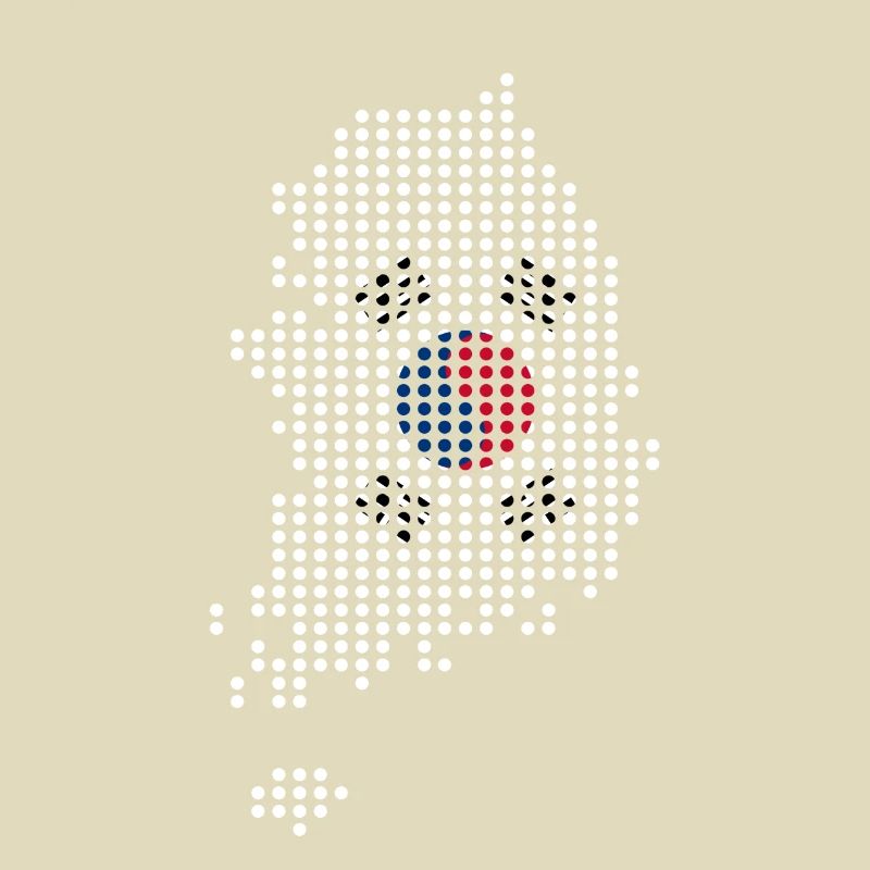 Corée du Nord Corée du Sud Asie drapeau drapeau