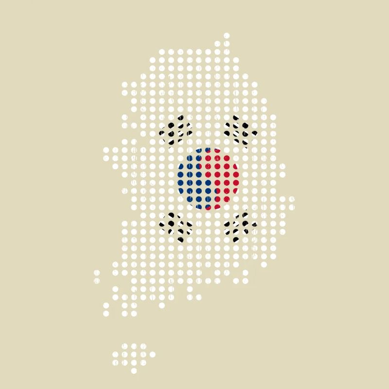 Corée du Nord Corée du Sud Asie Drapeau Corée