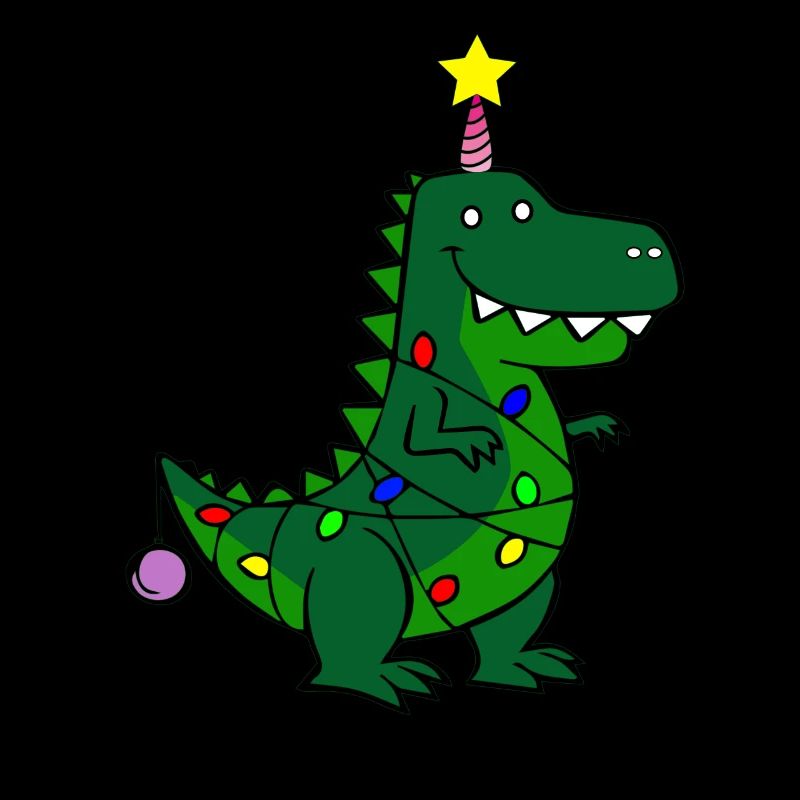 Arbre de Noël moche Rex Dinocorn