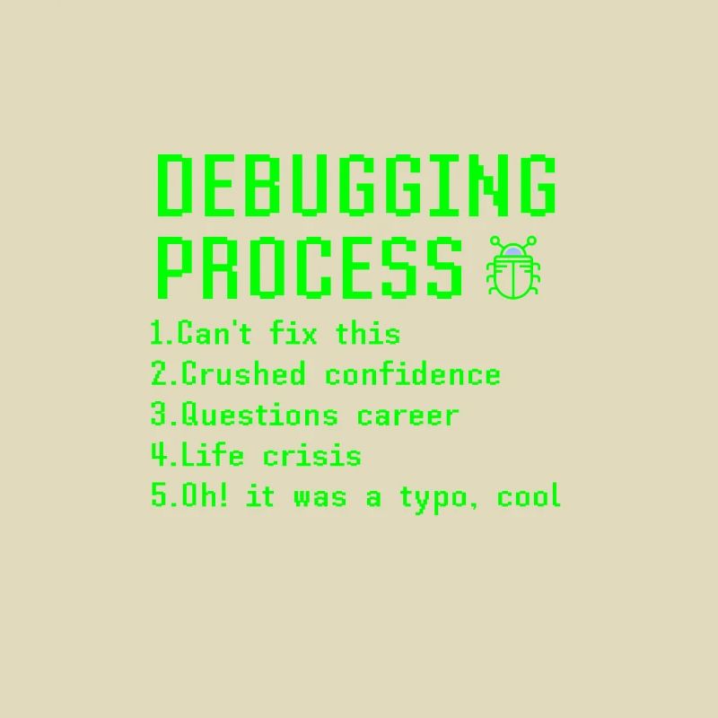 Processus de débogage Drôle Programmeur Codeur Idée Cadeau