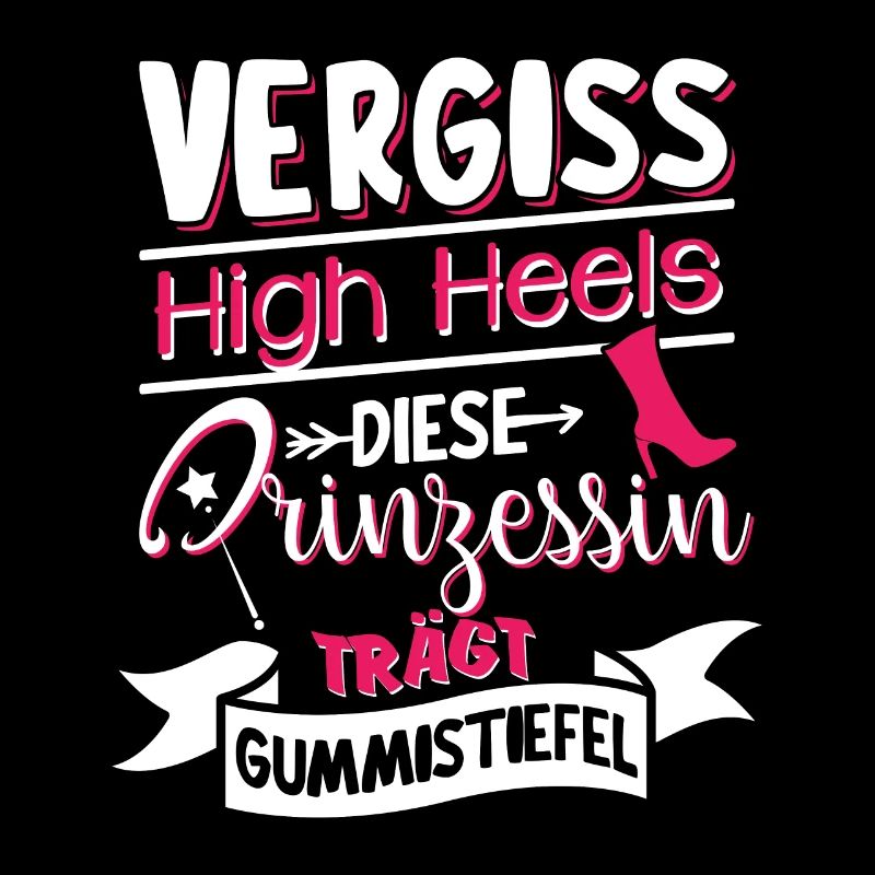 This princess wears rubber boots