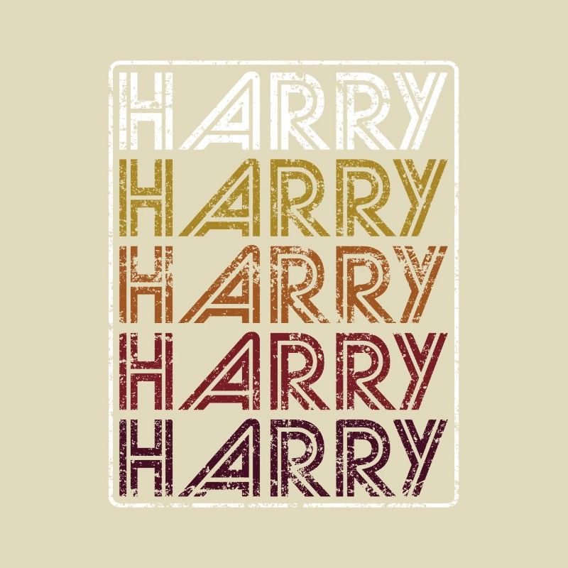 Harry Retro Wordmark Pattern Distressed Geschenk