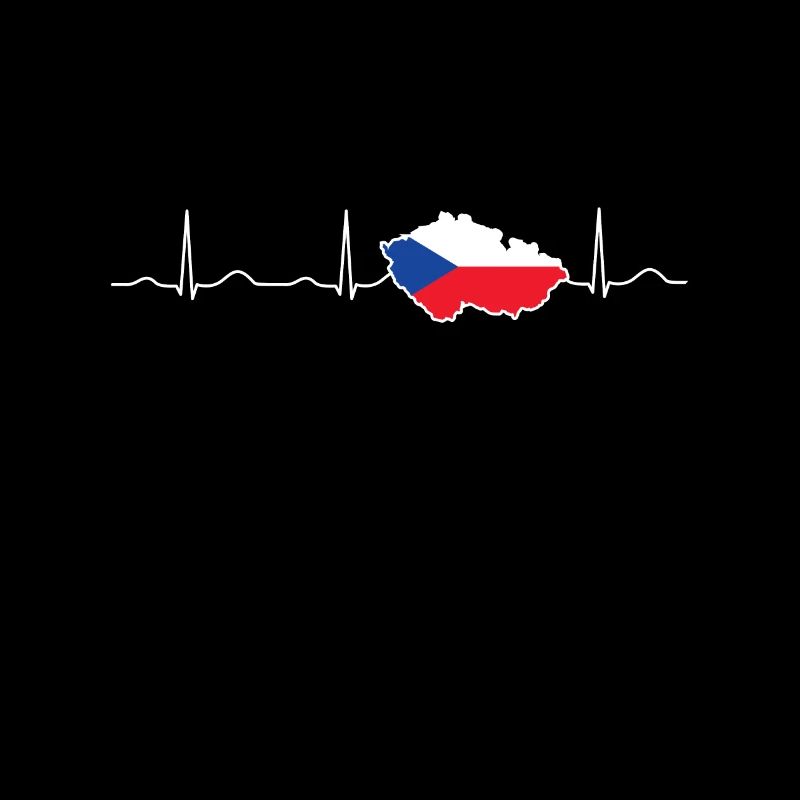 Czech Republic Heartbeat Gift Idea Map Cool