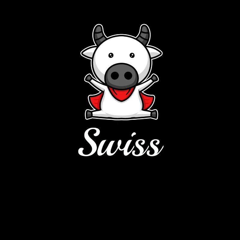 Schweiz Kuh Superheld Schweizer Geschenkidee