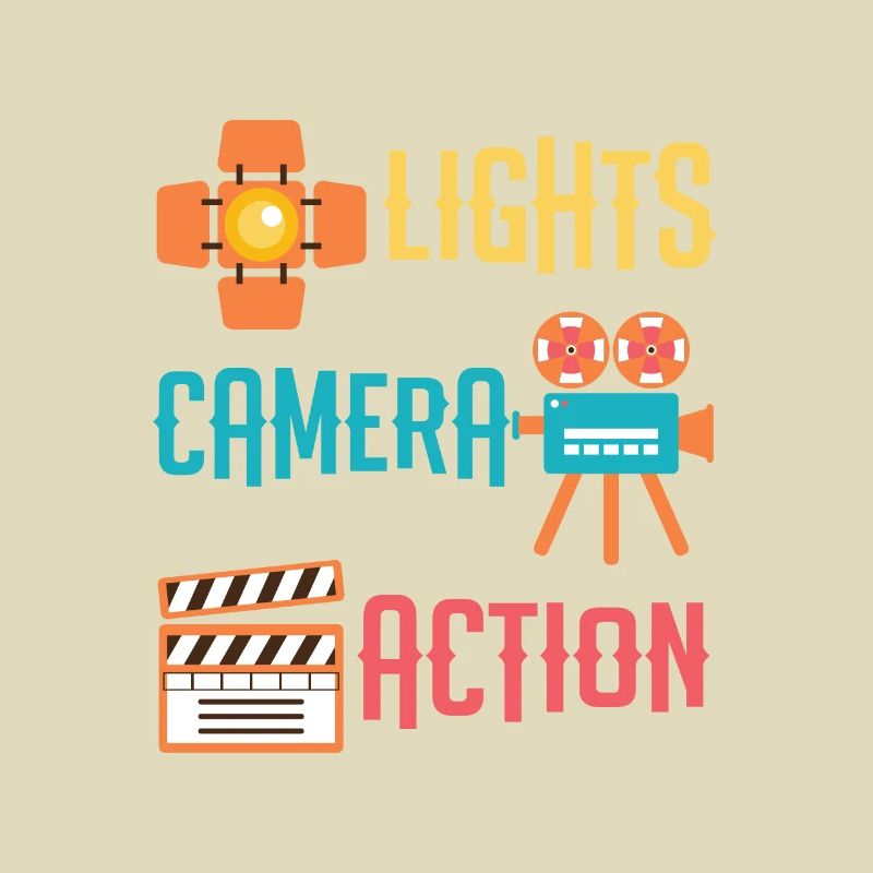 Cool Lights Camera Action Movie oder Regisseur Geschenk