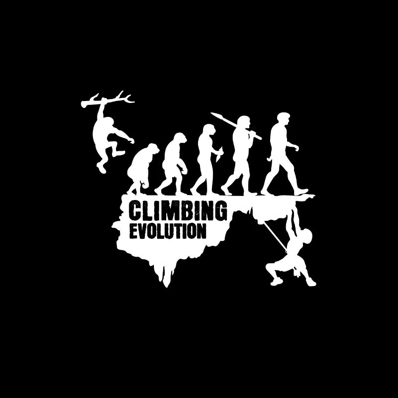 Escalade évolution singe humain drôle motif