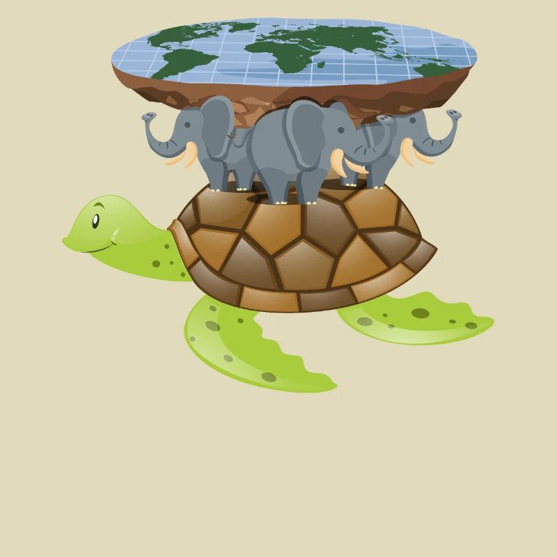 Flat Earth Turtle Disk World Gift Design Idée