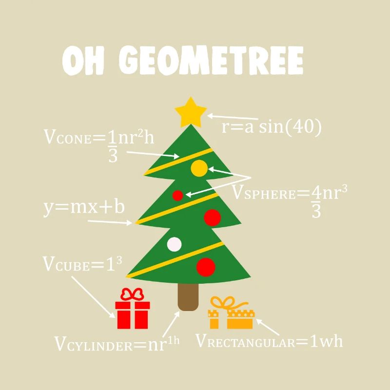 Oh Geometree Drôle prof de maths de Noël