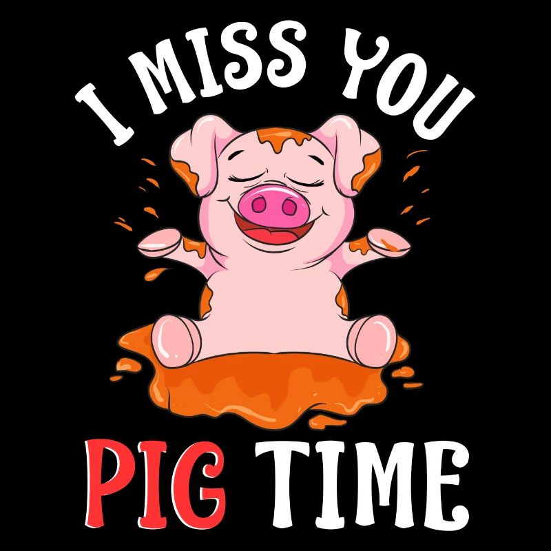 Cute & Funny tu me manques cochon temps bébé cochon cochon