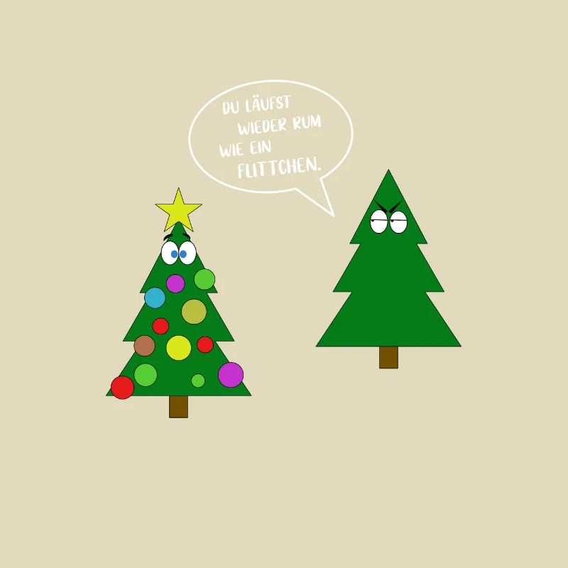 Weihnachtsbaum Flittchen lustiger Spruch Geschenk