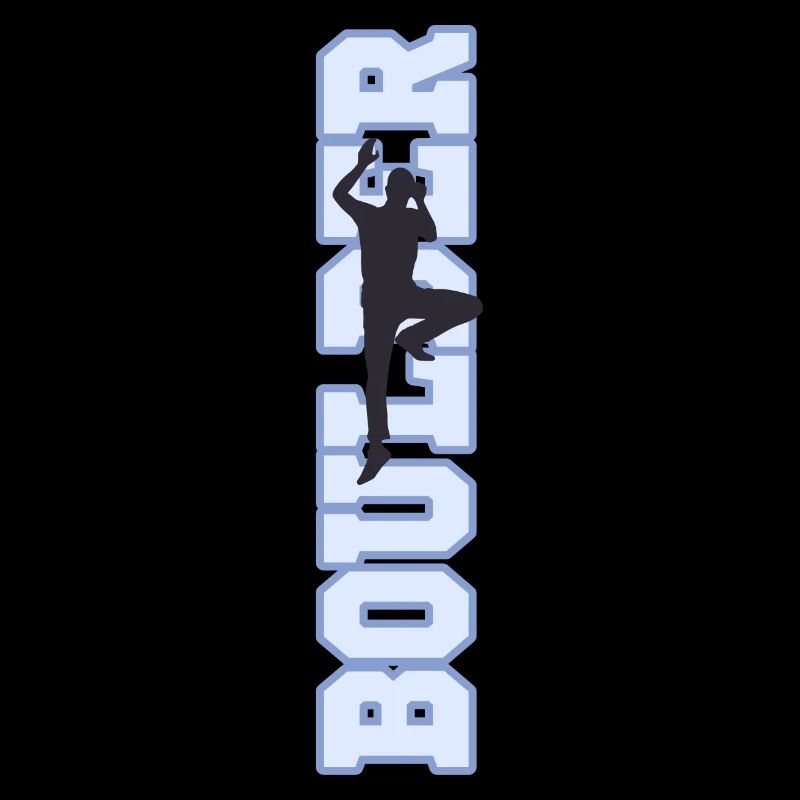 Boulder font with climber gift