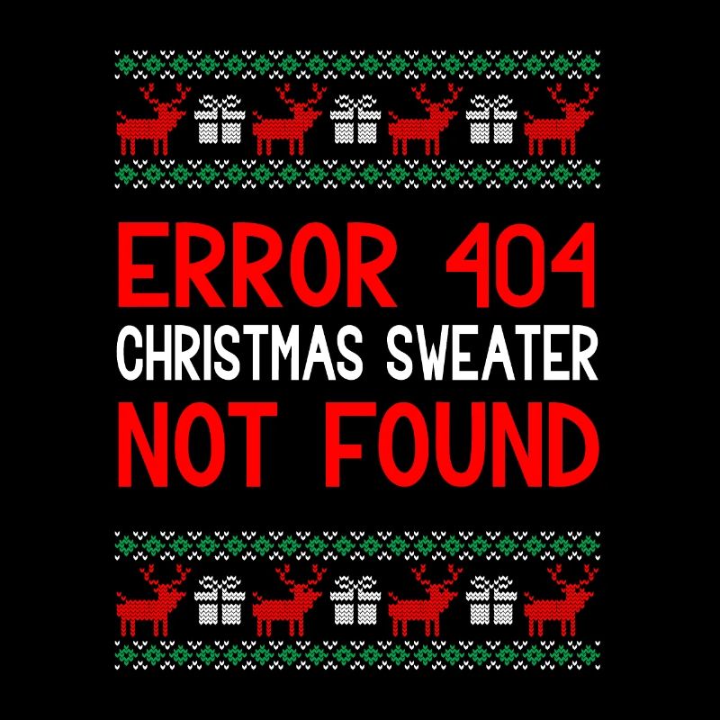 404 Error Christmas Sweater Not Found