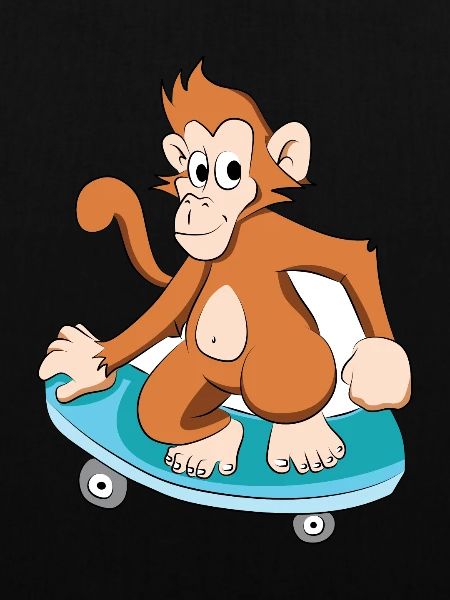 Skating monkey chimpanzee