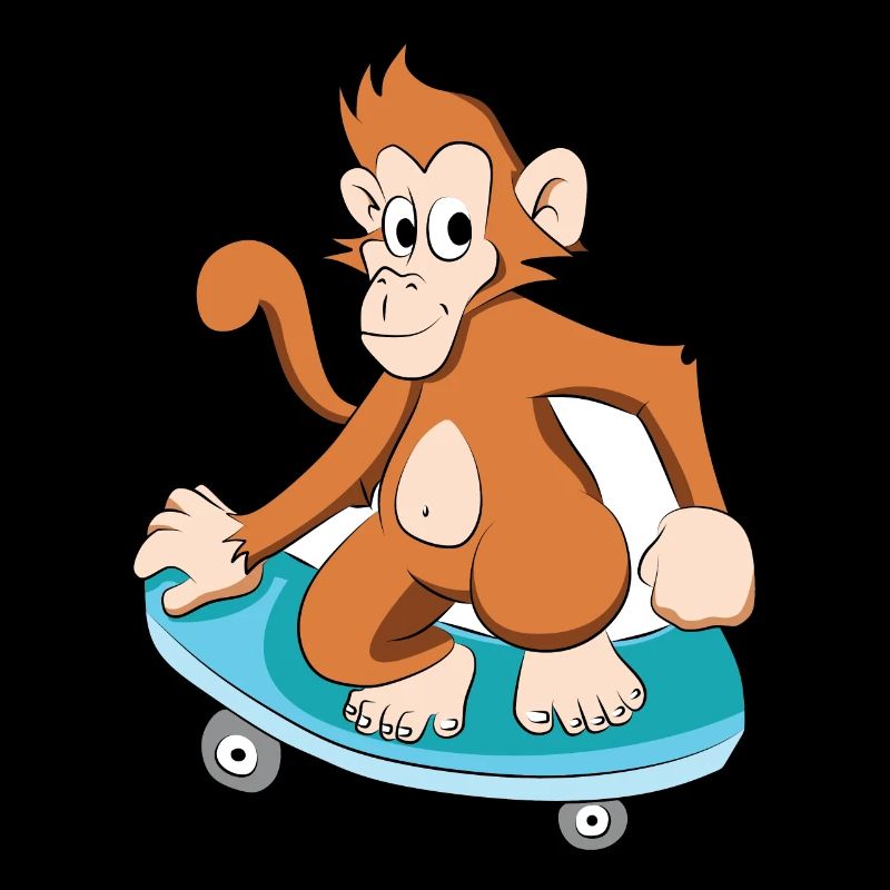 Skatender Affe Schimpanse