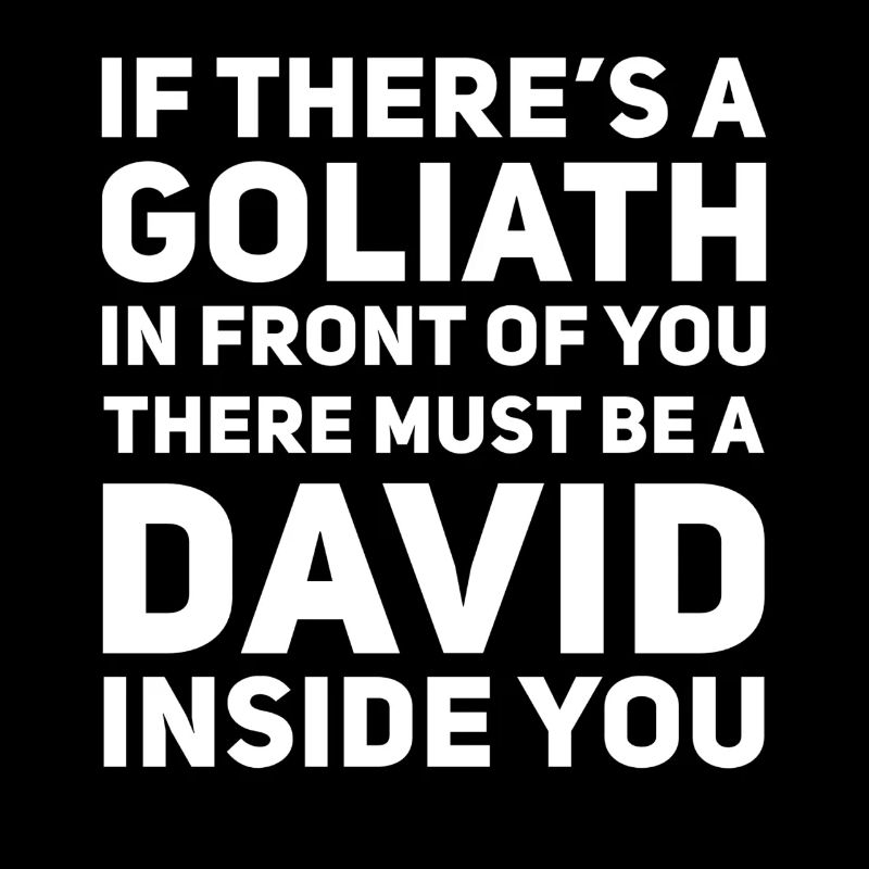 David and Goliath Funny Motivation
