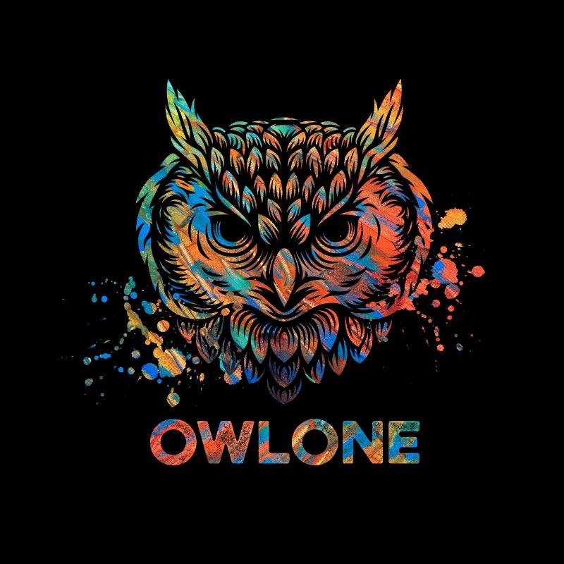 Perfektes, buntes, cooles Eulenshirt mit Spruch