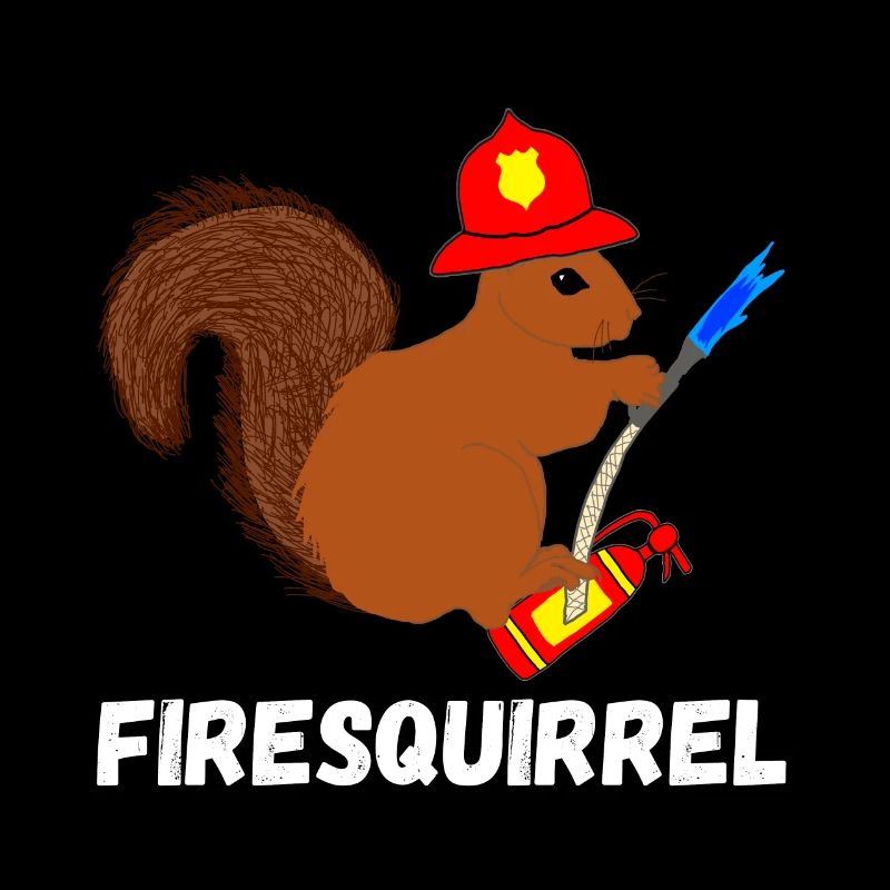 Pompiers mignon écureuil rongeur pompier