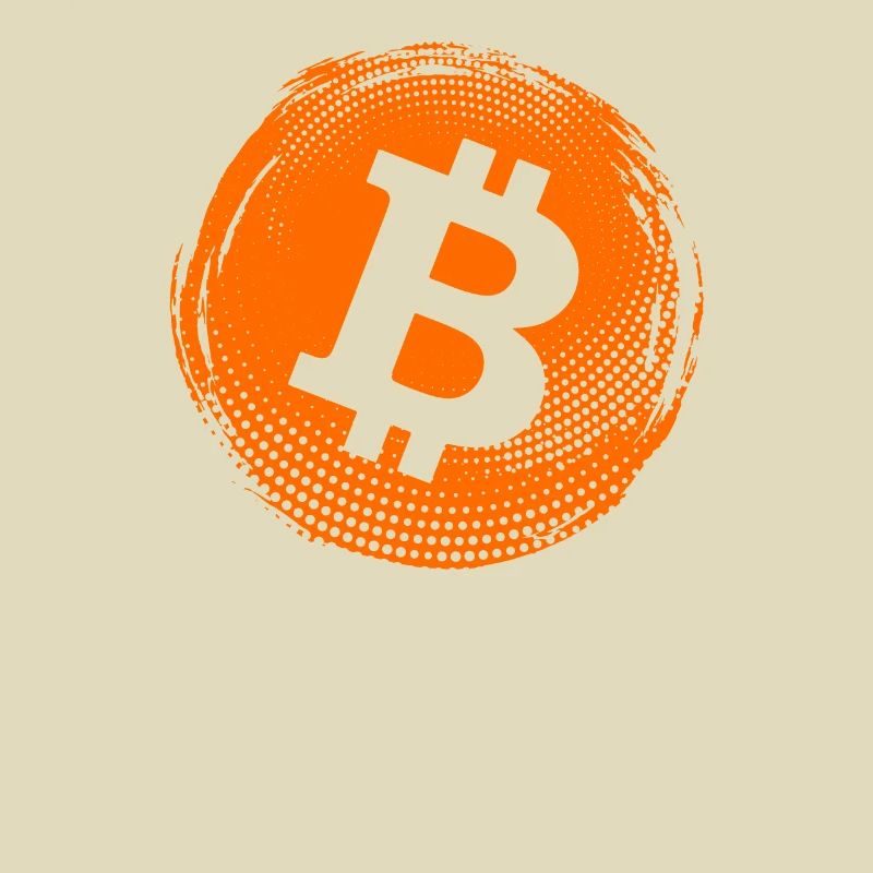 Bitcoin logo distressed - bitcoin crypto trader