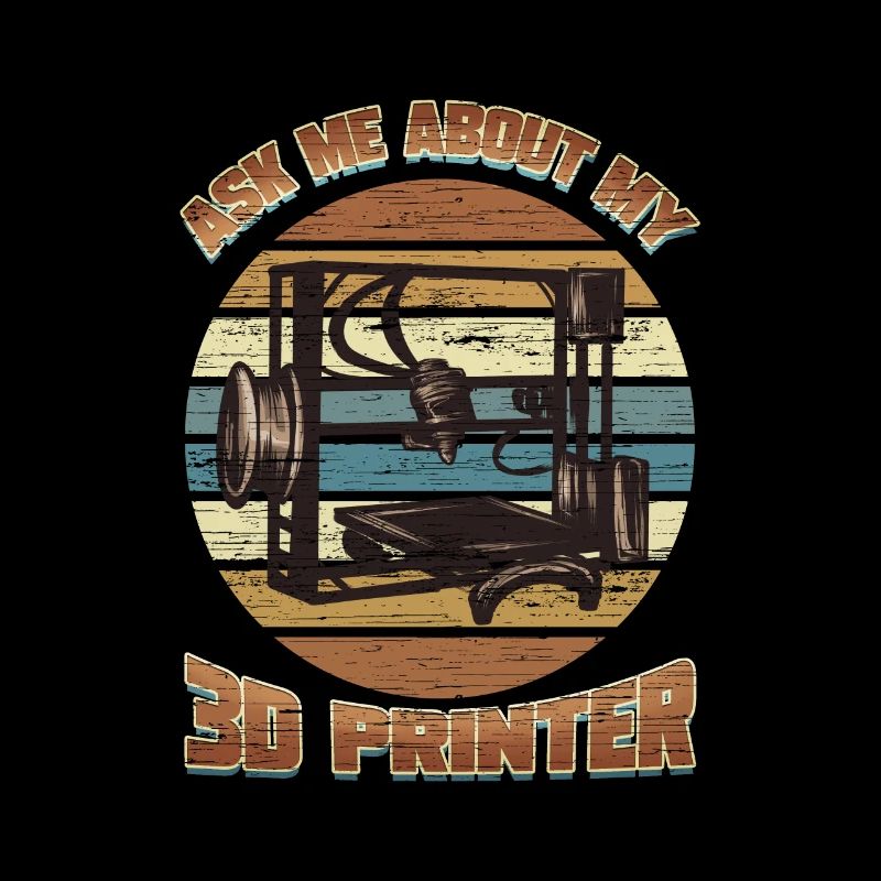 3D Nerd 3D Printer Retro Vintage Technology Printer
