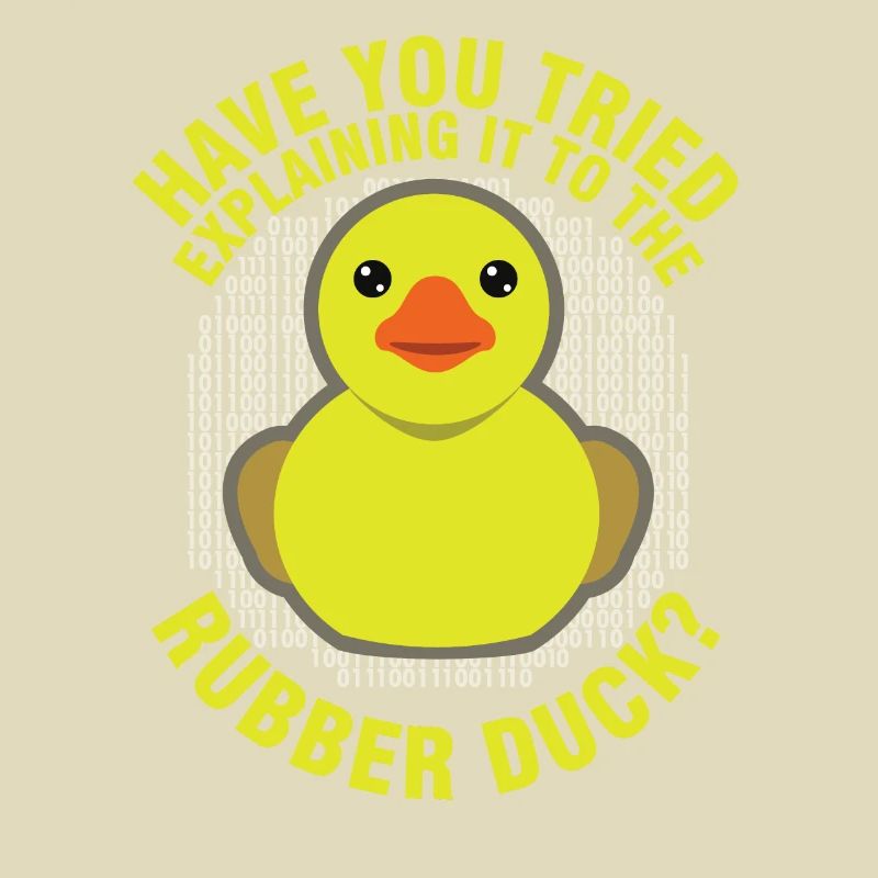 Lustige Programmierung Rubber Duck für Debug Debugger
