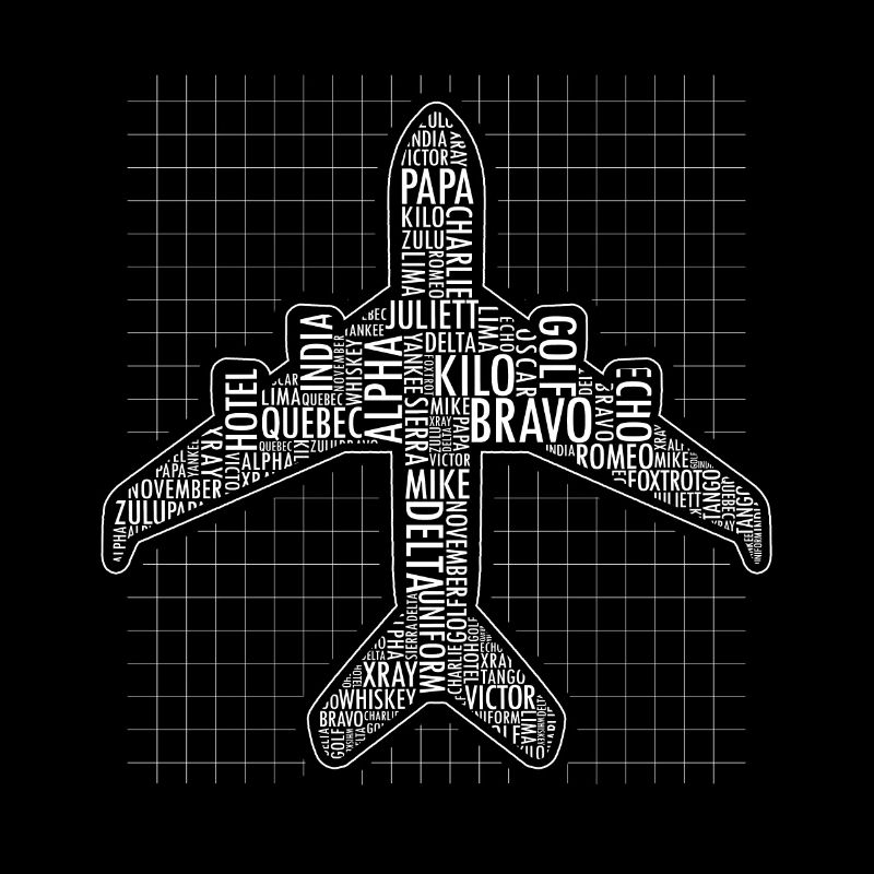 Phonetisches Alphabet Flugzeug pilot flying aviation