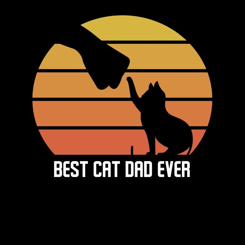 Best cat dad ever Katzenpapa Geschenk Katze Retro